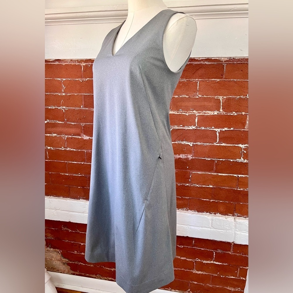 Ministry of Supply Kinetic Sleeveless Shift Dress Gray Knee Length - Picture 6 of 12